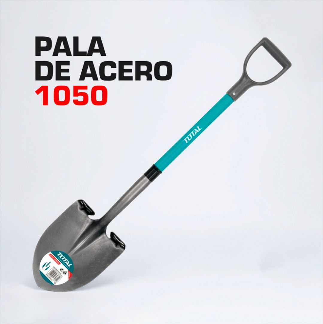 PALA DE ACERO CON MANGO DE FIBRA DE VIDRIO 1050