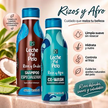 Imagen del producto LECHE PAL PELO SHAMPOO/ACONDICIONADOR RIZOS & ONDAS 400 ML
