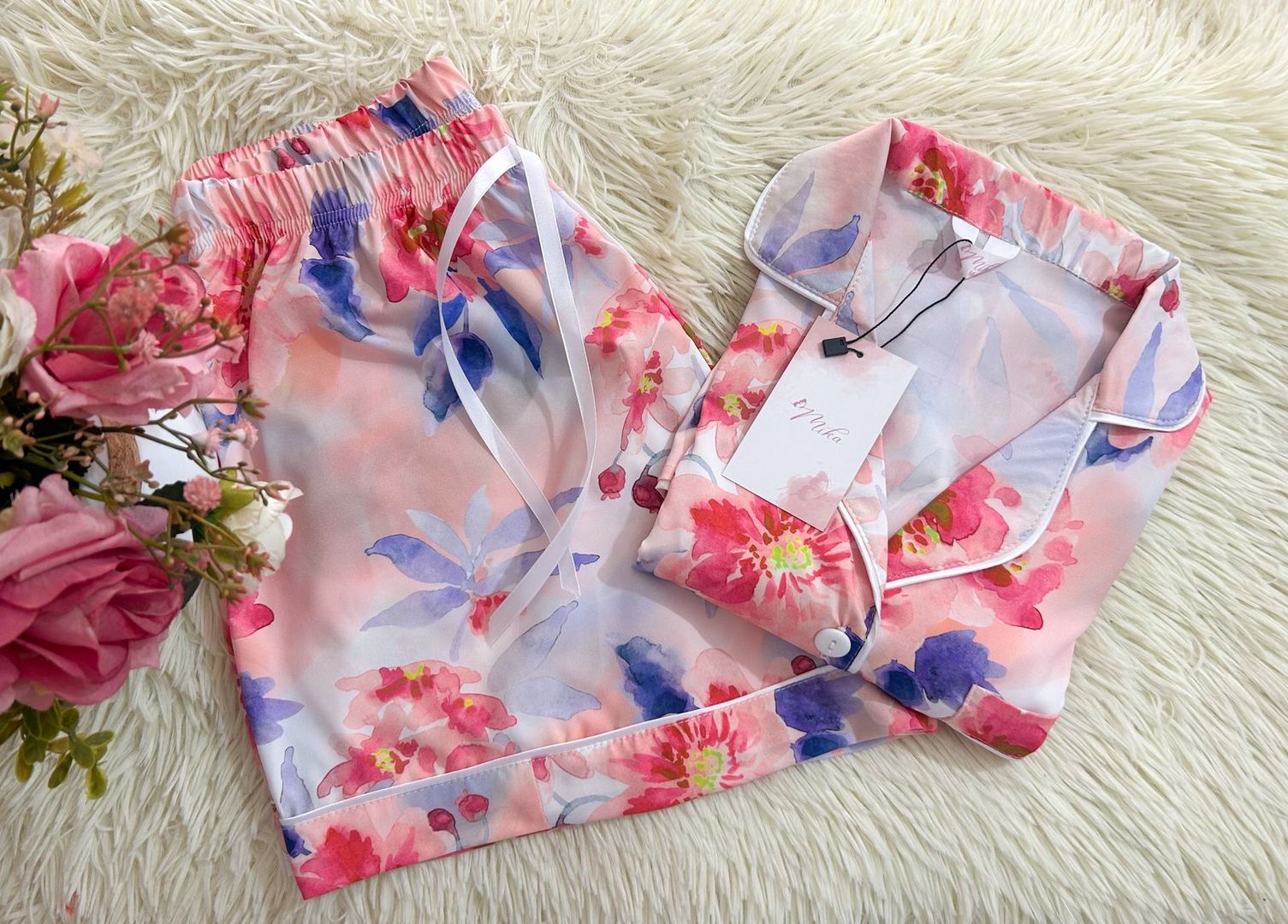 Set "Amira" Floral / Seda 