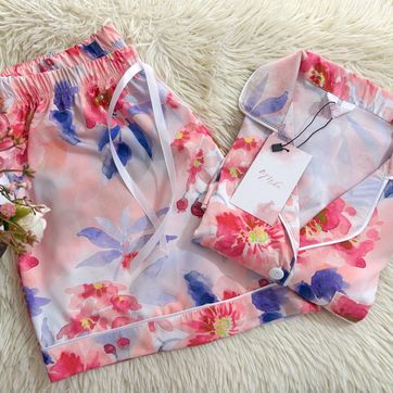 Set "Amira" Floral / Seda  - imagen 1