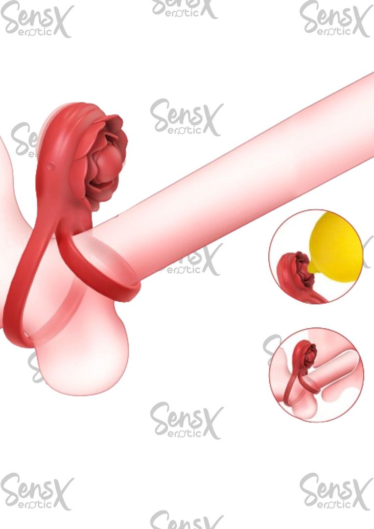 Anillo vibrador con estimulador de clítoris 