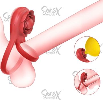 Imagen del producto Anillo vibrador con estimulador de clítoris 