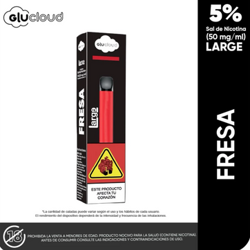 Imagen del producto Glucloud Fresa 1300 Puffs Large