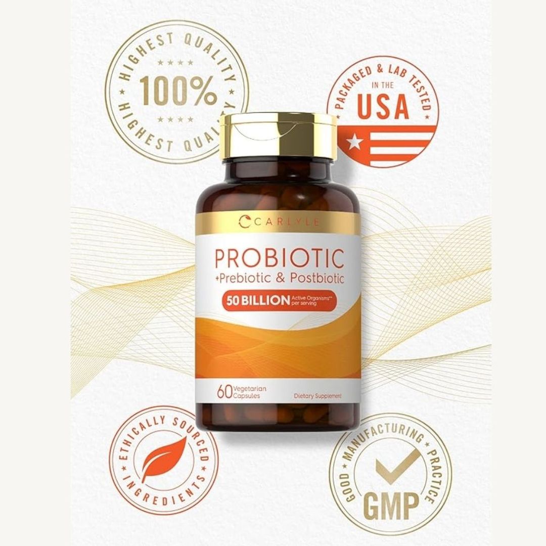 Prebióticos, probióticos y Postbióticos 60 cap CARLYLE