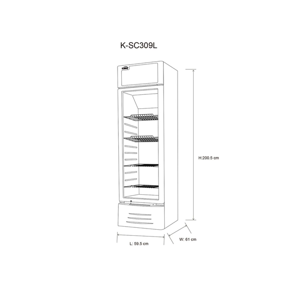 VITRINA VERTICAL KALLEY 309 LTS 1 PUERTA