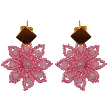 Aretes artesanales Flor - imagen 1