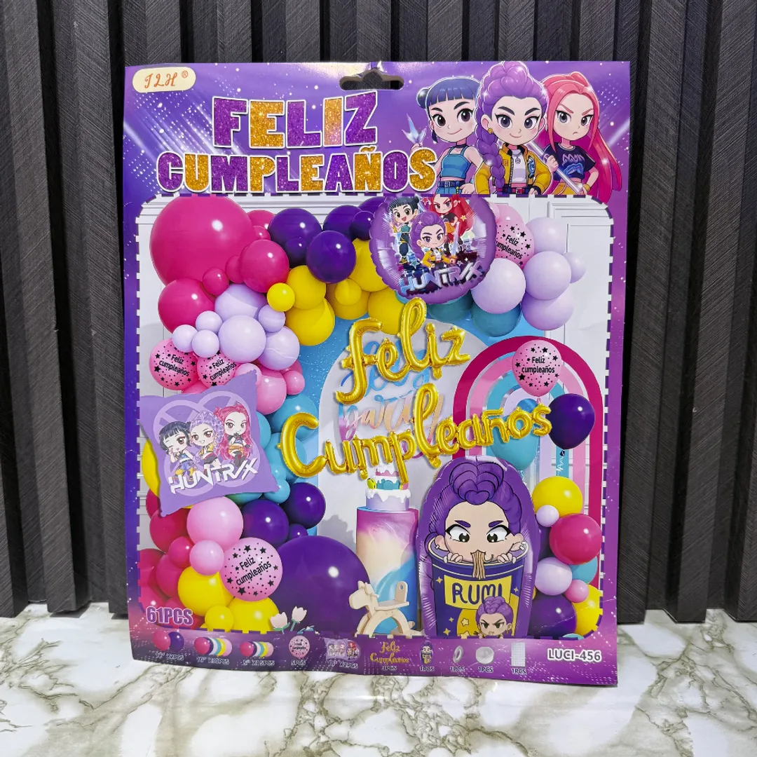 ARCO DE GLOBOS KPOP 72 PCS