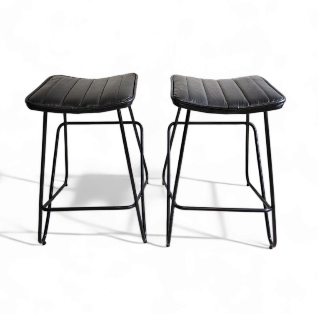 Butaco para barra en cuero