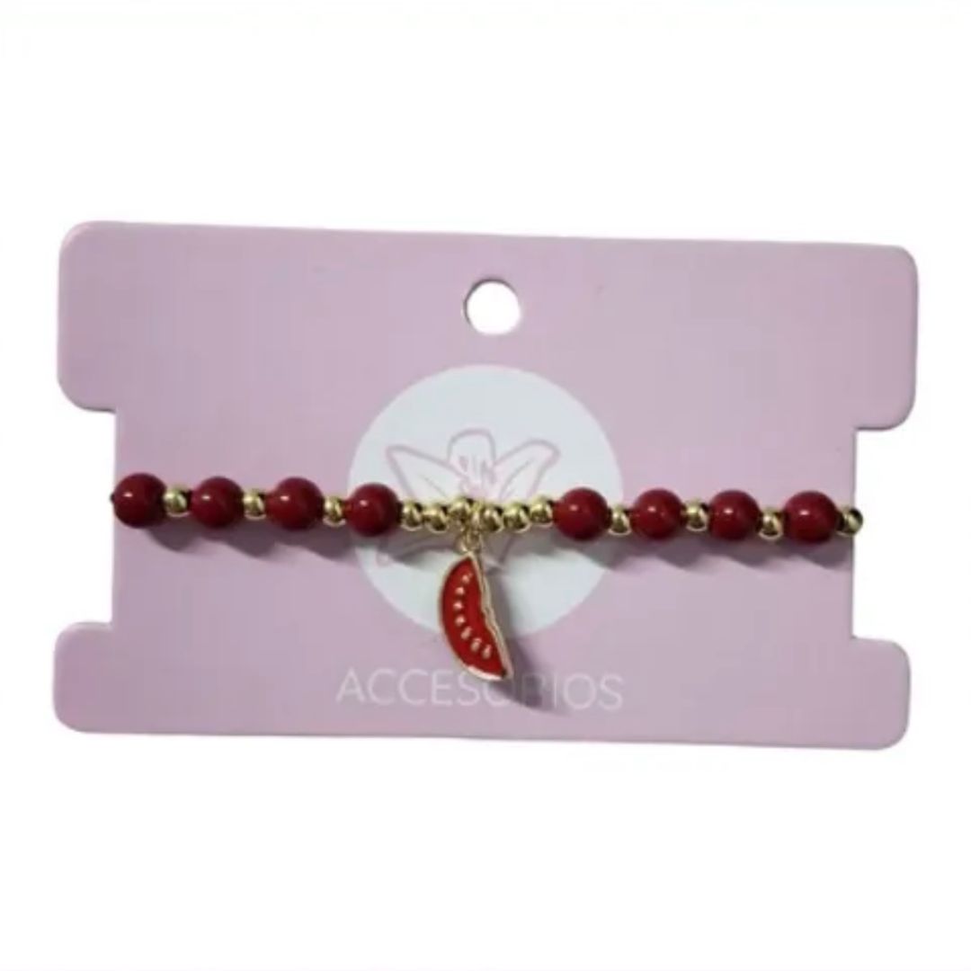 PULSERA BALÍN SANDIA, FRESA, CEREZA