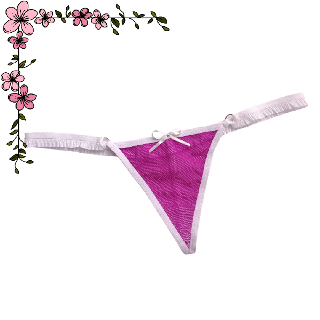 Tanga hilo en mallatex combinado 