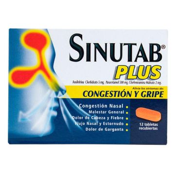 Imagen del producto SINUTAB PLUS AZUL DIS X 12 TAB