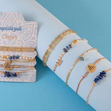 Juego de Pulseras Piedras Naturales: Lapislazuli - imagen 1