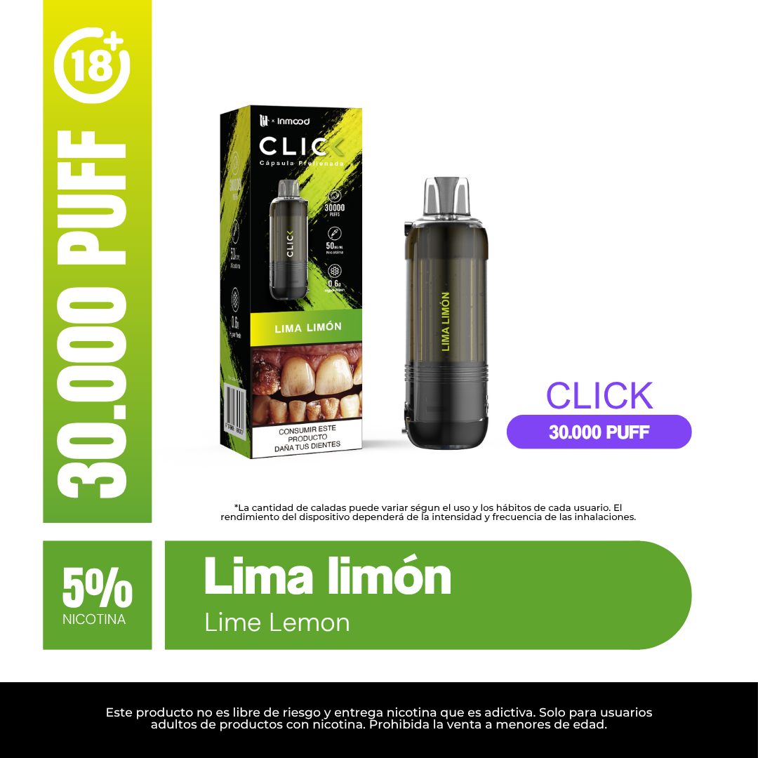 Pod Lit Click Lima Limon 30.000 Puffs Recarga