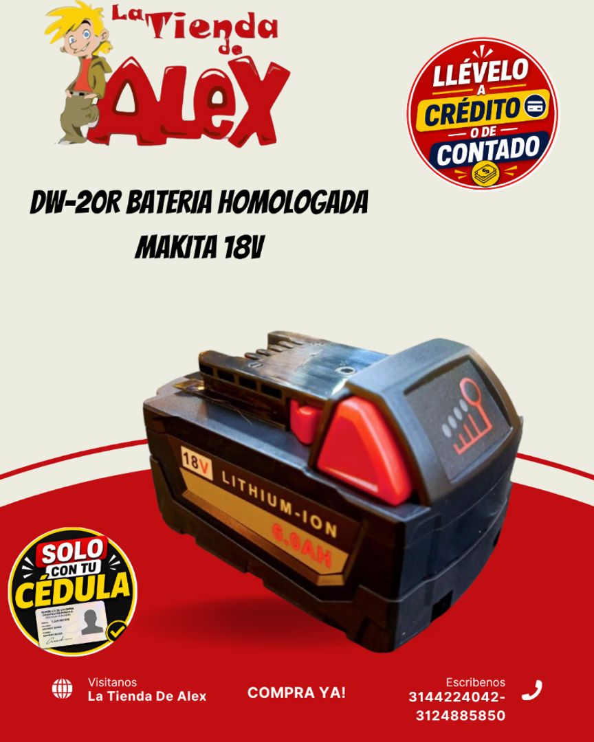 DW-20R BATERIA HOMOLOGADA MAKITA 18V