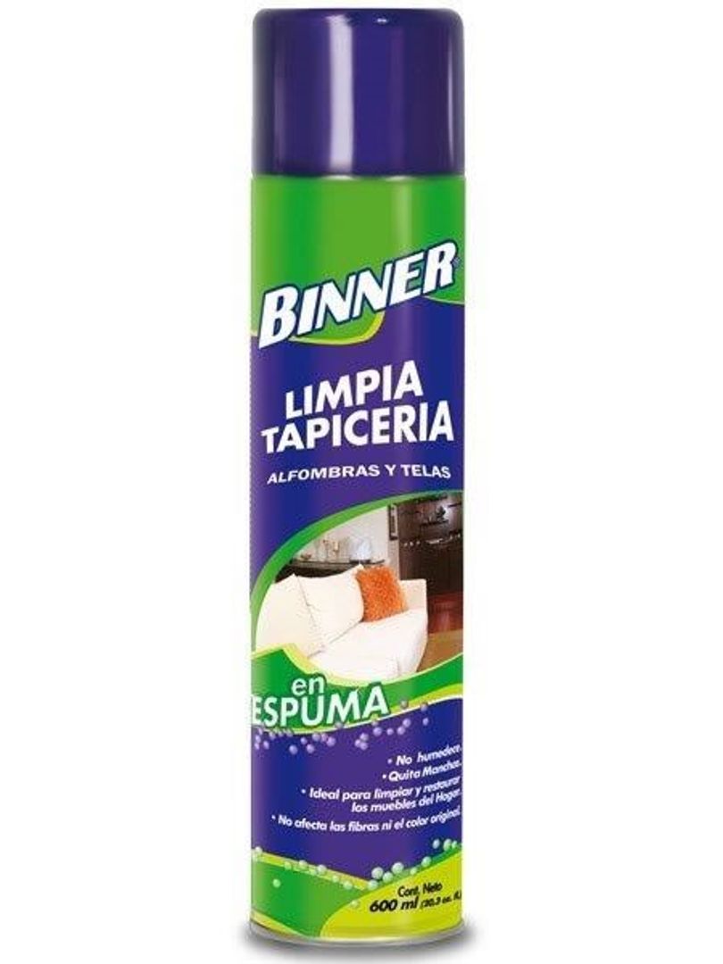 ESPUMA LIMPIADORA TAPICERIA TELAS Y ALFOMBRAS AEROSOL X 600 ML
