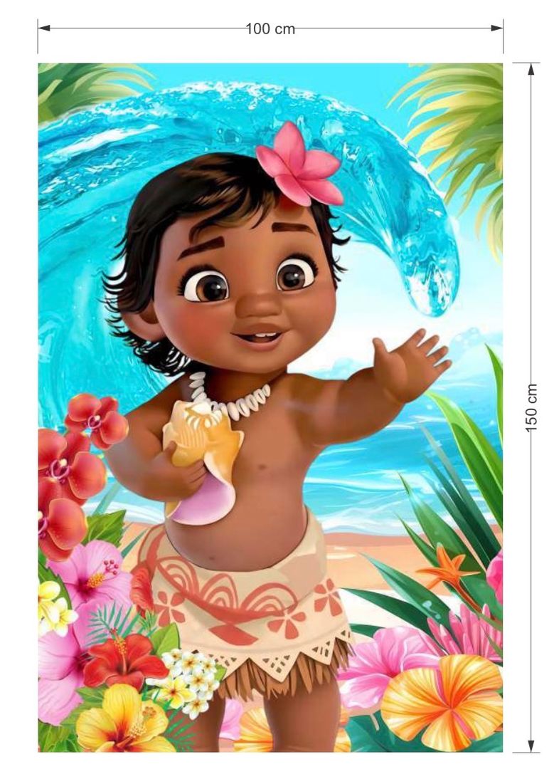 FONDO EN TELA 1 x 1.50 MOANA BEBÉ 