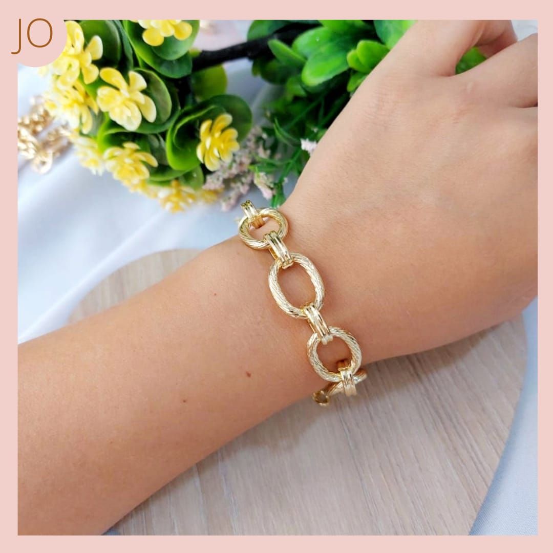Pulsera Eslabón Rallada