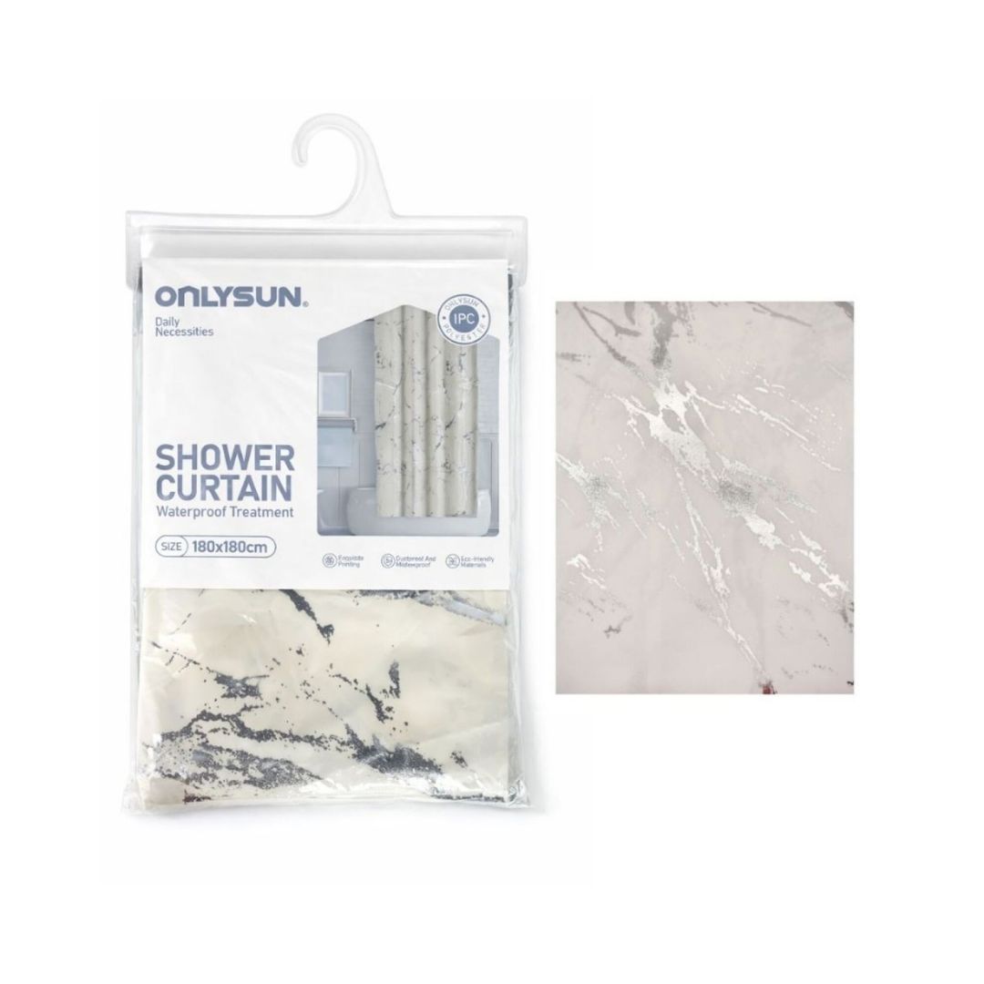 Cortina de Baño OnlySun 180x180 cm – Protección y Estilo para tu Baño