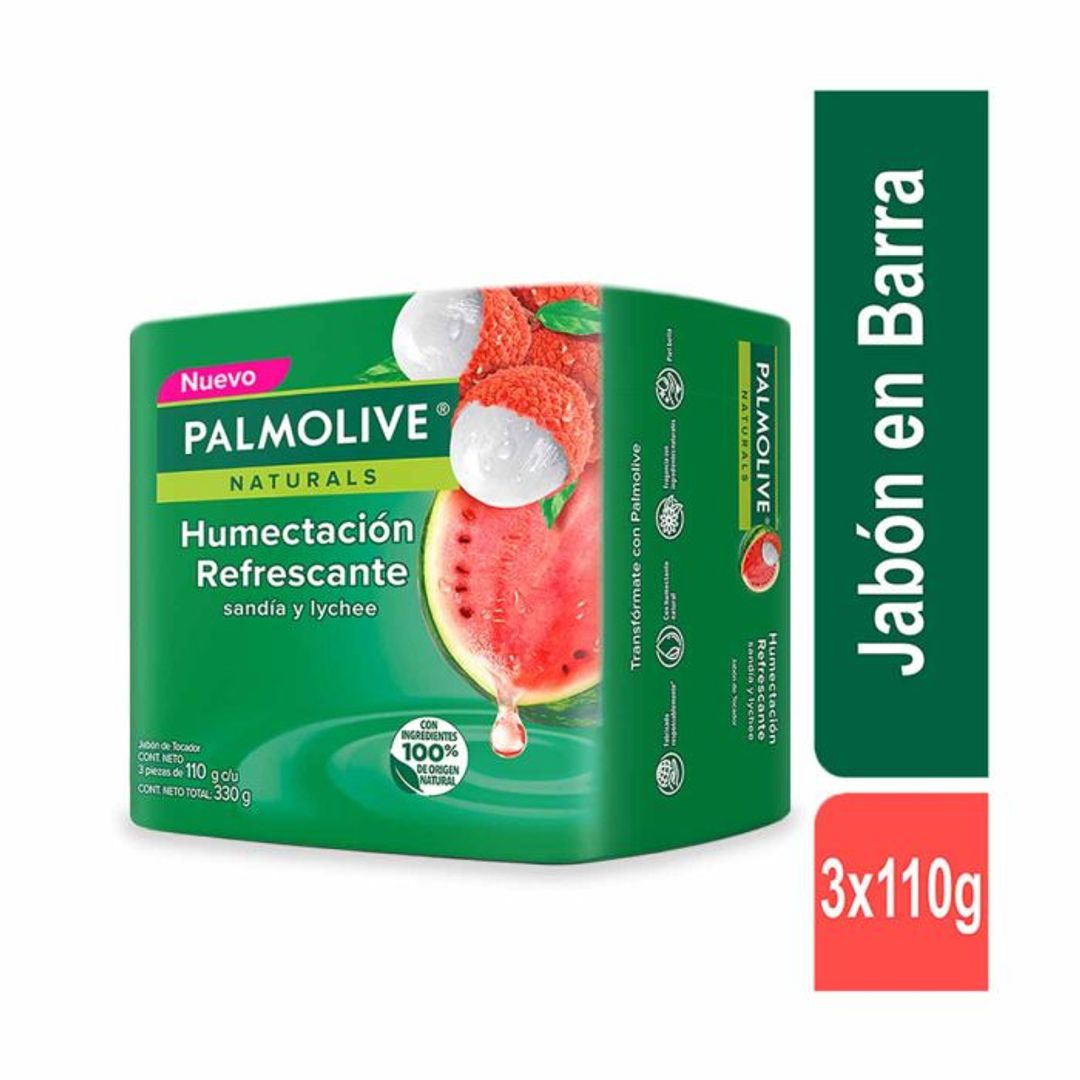 JABON PALMOLIVE SANDIA LYCHEE*3*110G