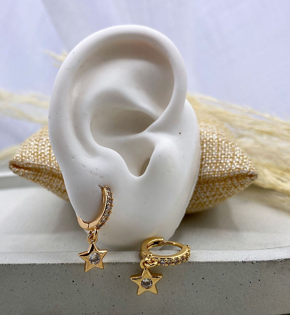 Candonga estrella colgante, oro rosa, covergold 