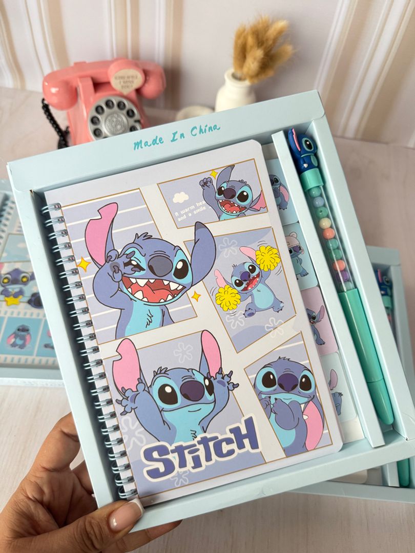 Kit cuaderno y lapicero Stitch 
