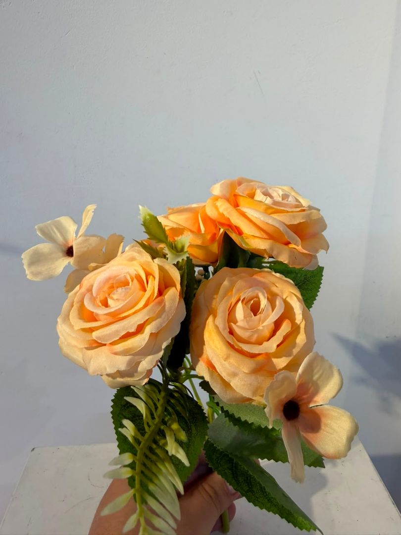 MINI ROSA X 5 DURAZNO