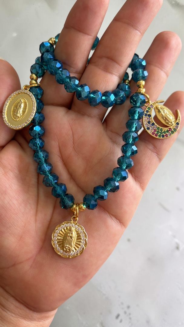 Denario pulsera Turquesa petróleo 