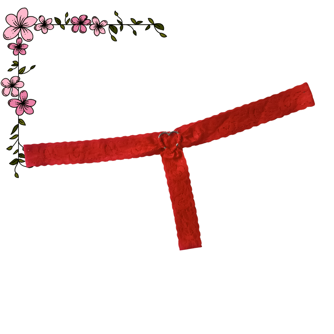 Tanga en encaje y aplique