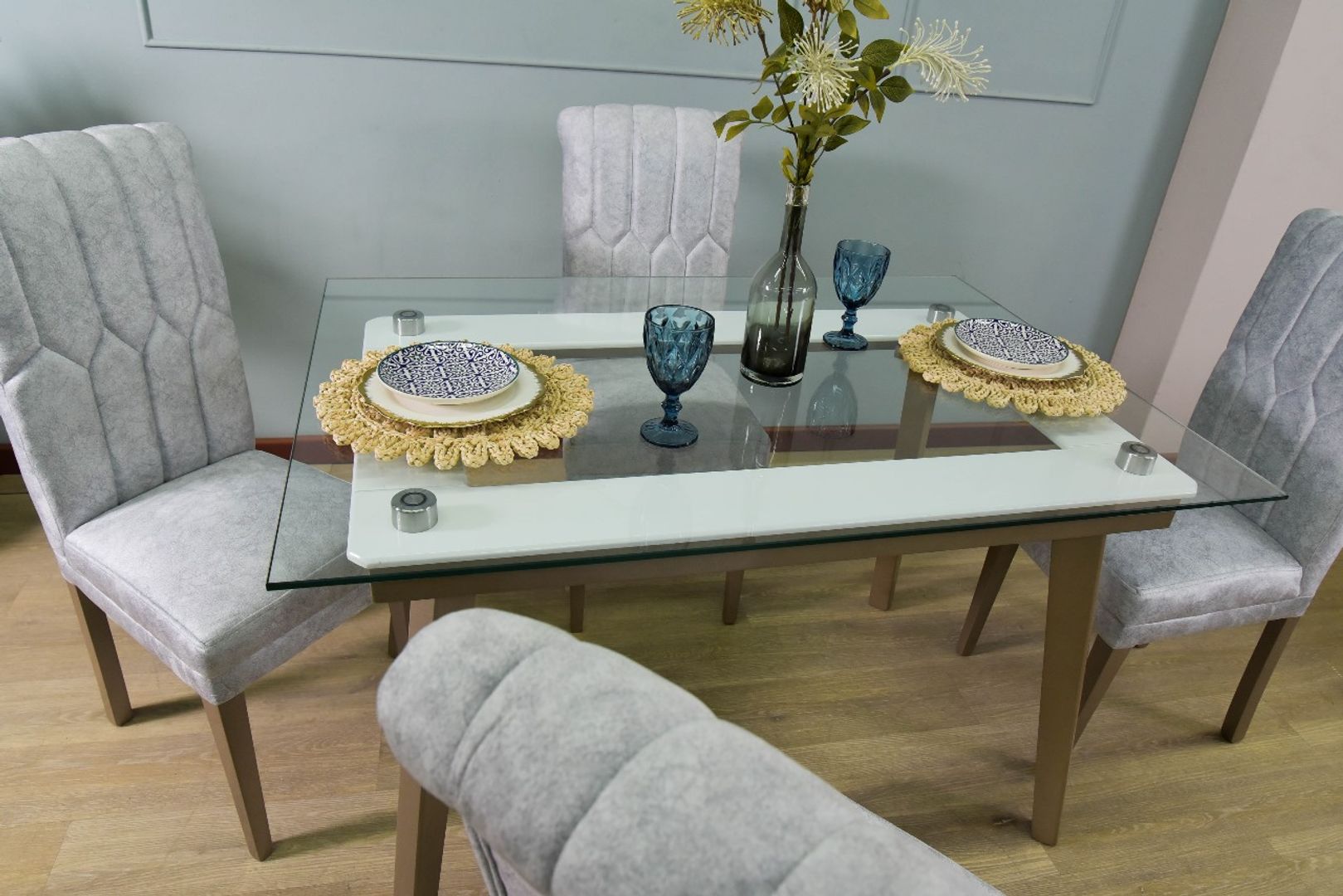 CDOR JULIANA X4 NEW CHAMPAÑA PV 10MM TAPIZ PLATA