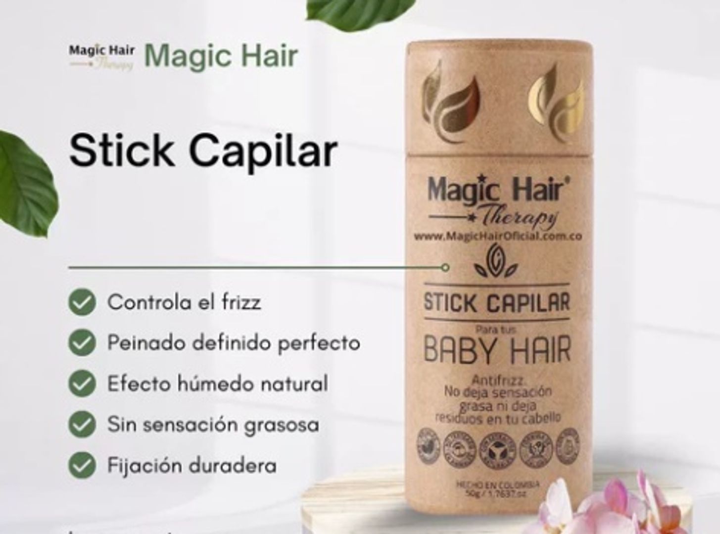 BARRA ANTI FRIZZ MAGIC HAIR STICK CAPILAR 50g