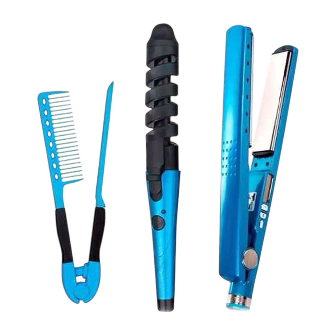 COMBO PLANCHA Y RIZADORA NANO TITANIUM
