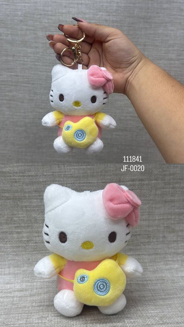 LLAVERO DE HELLO KITTY CON BOLSITO 12 CM
