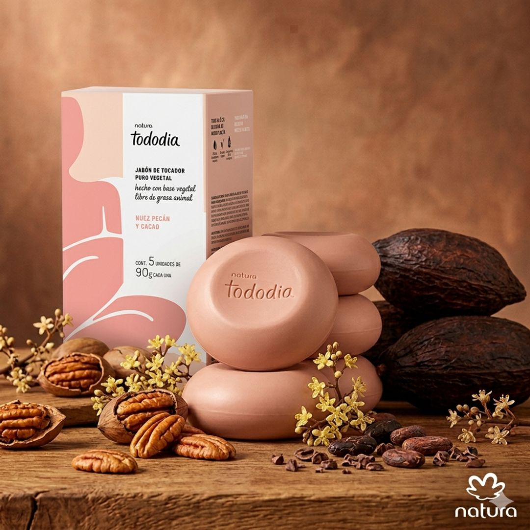 Jabon En Barra *5und Nuez Pecan Y Cacao 