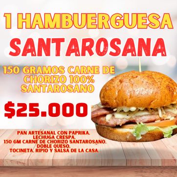 Imagen del producto Hamburguesa Santarosana (Carne de Chorizo)
