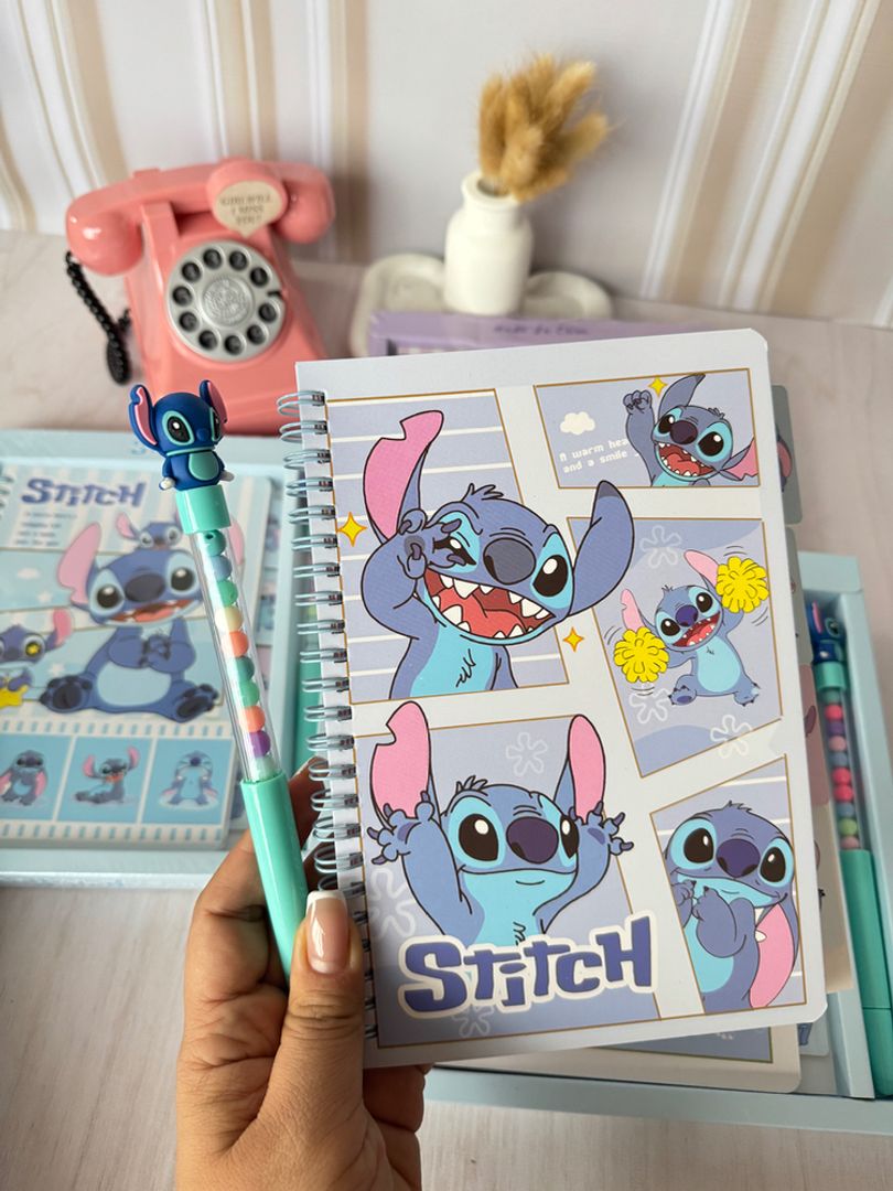 Kit cuaderno y lapicero Stitch 