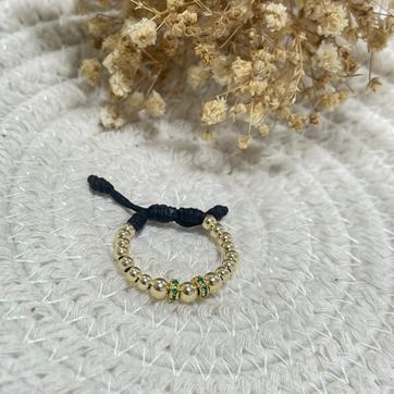 Imagen del producto Anillo tejido en balin liso 3mm y 4mm