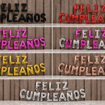 Imagen del producto GLOBO FOIL FELIZ CUMPLEAÑOS LETRA X LETRA SURTIDO