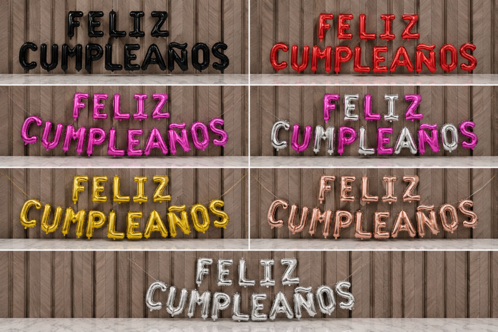 GLOBO FOIL FELIZ CUMPLEAÑOS LETRA X LETRA SURTIDO