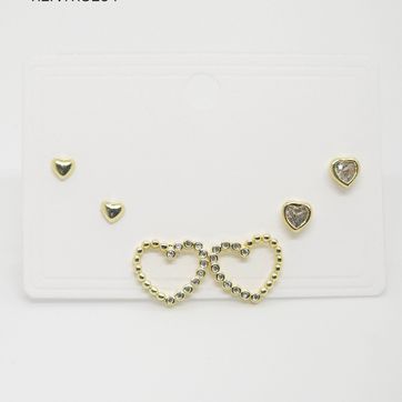 Imagen del producto Set topo corazón rodinado x 3