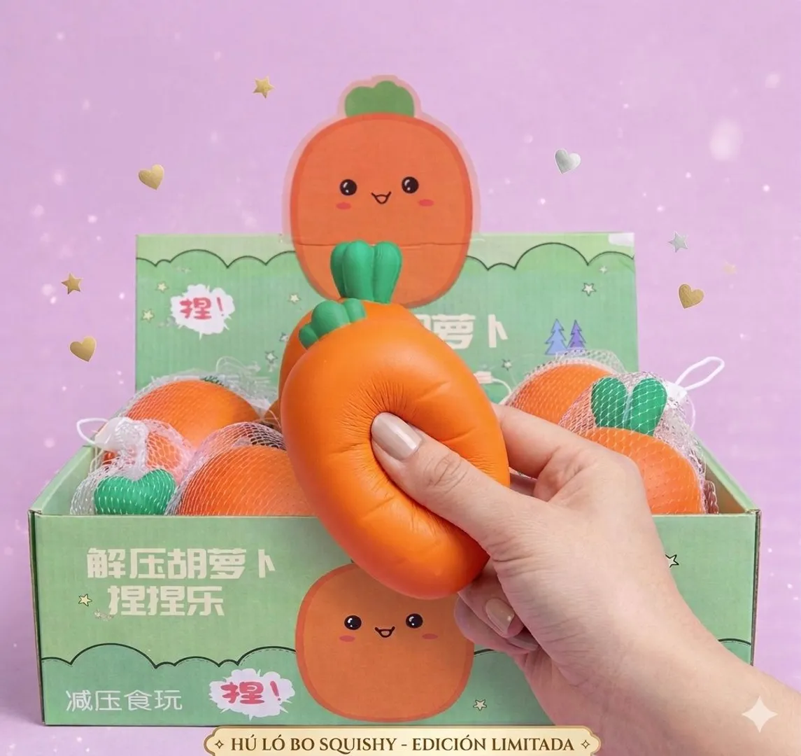 squishy zanahoria clay