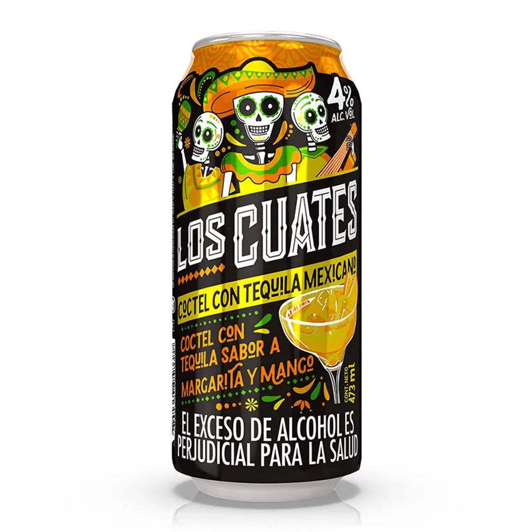 COCTEL TEQUILA MANGO LOS CUATES*473ML