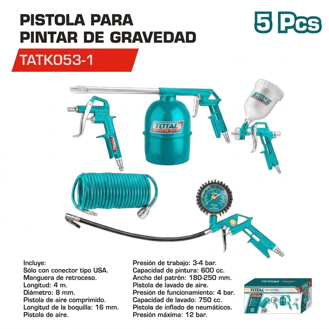 SET DE COMPRESOR DE AIRE 5 PZAS