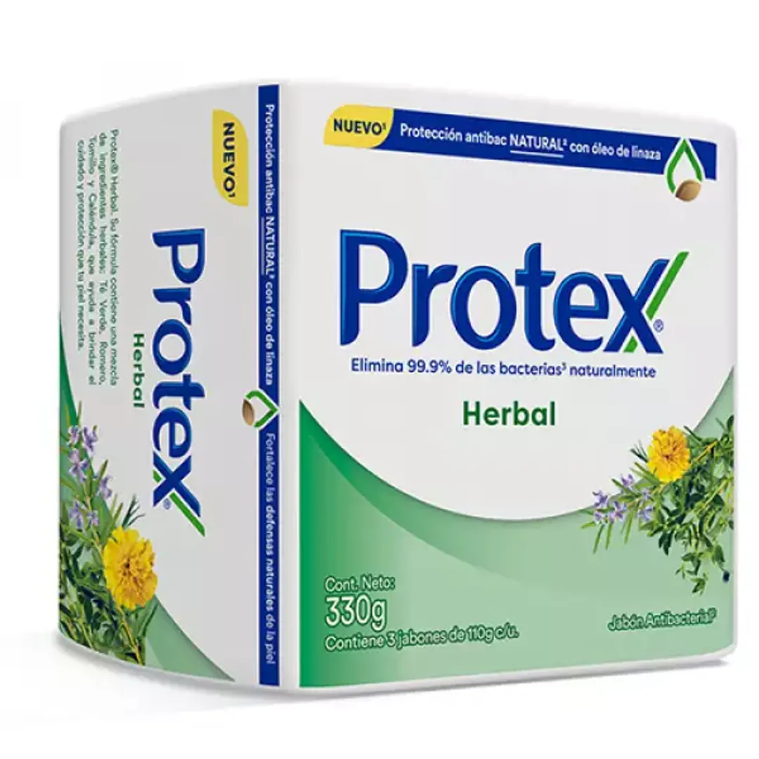 JABON PROTEX HERBAL ANTIBACTERIAL*3*110G