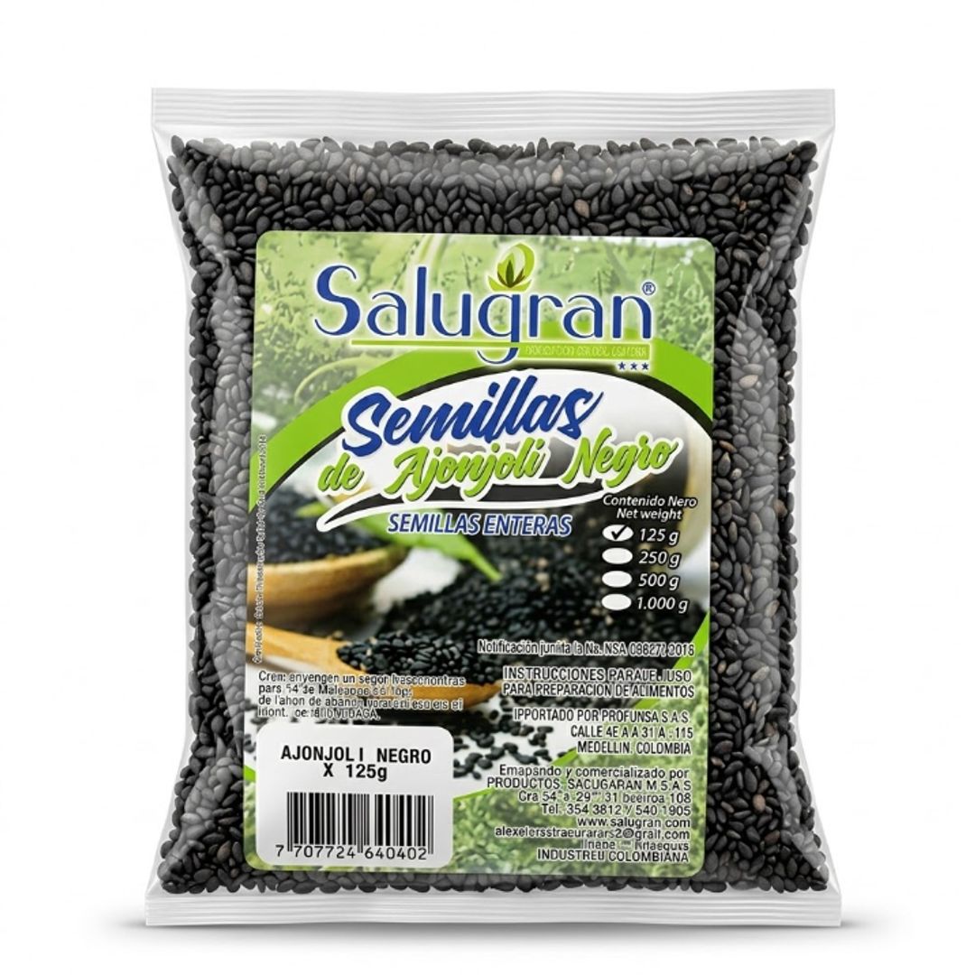AJONJOLI NEGRO X 125GR SALUGRAN