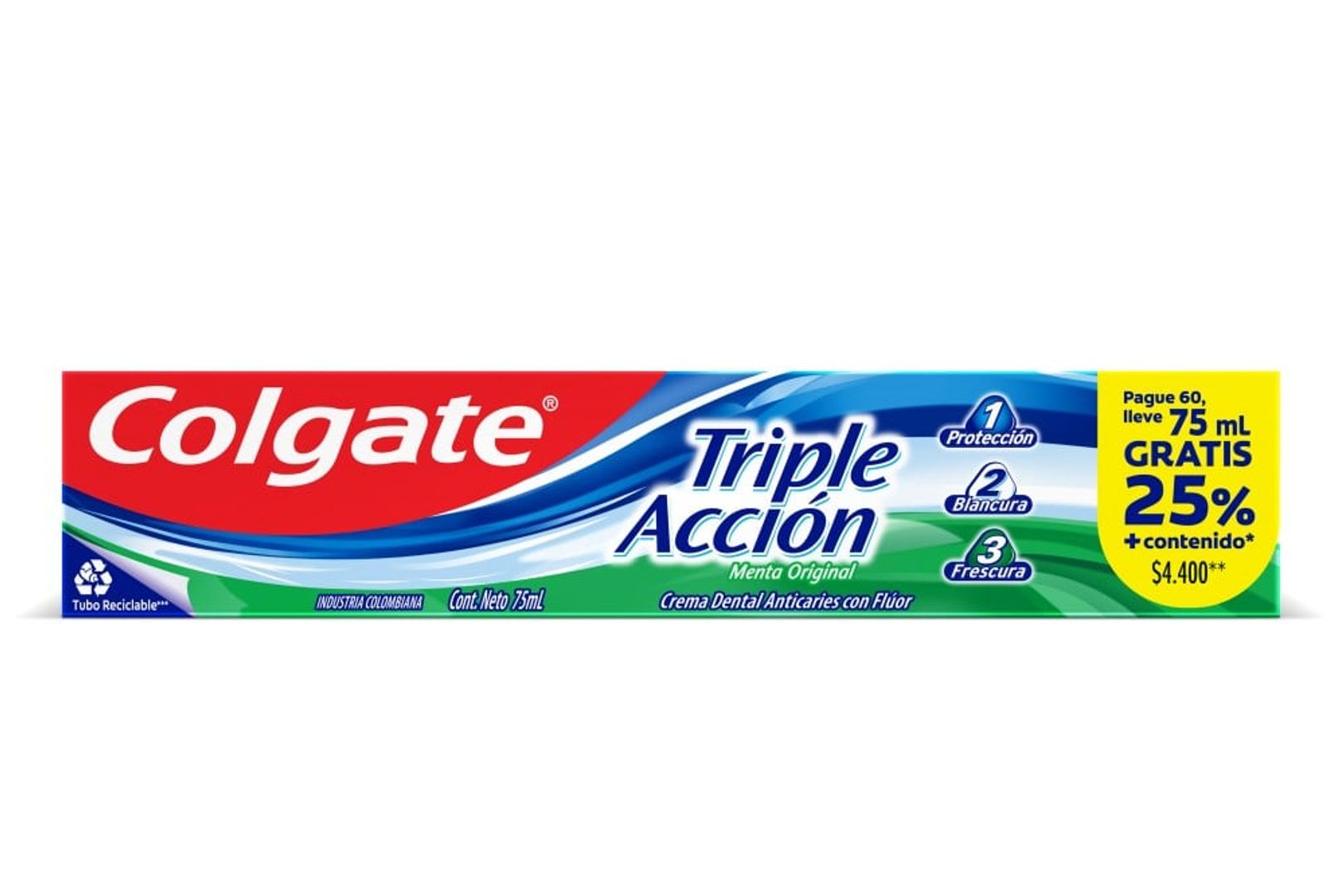 COLGATE CR DENTAL T/ACCION PG 60 LLV 75 ML
