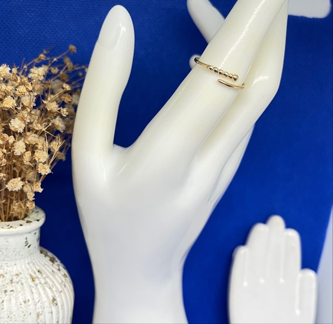 Anillo ajustable liso de balines