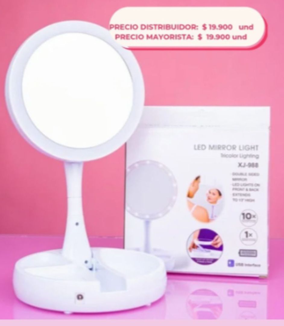 823A- ESPEJO CON LUZ REDONDO GENE