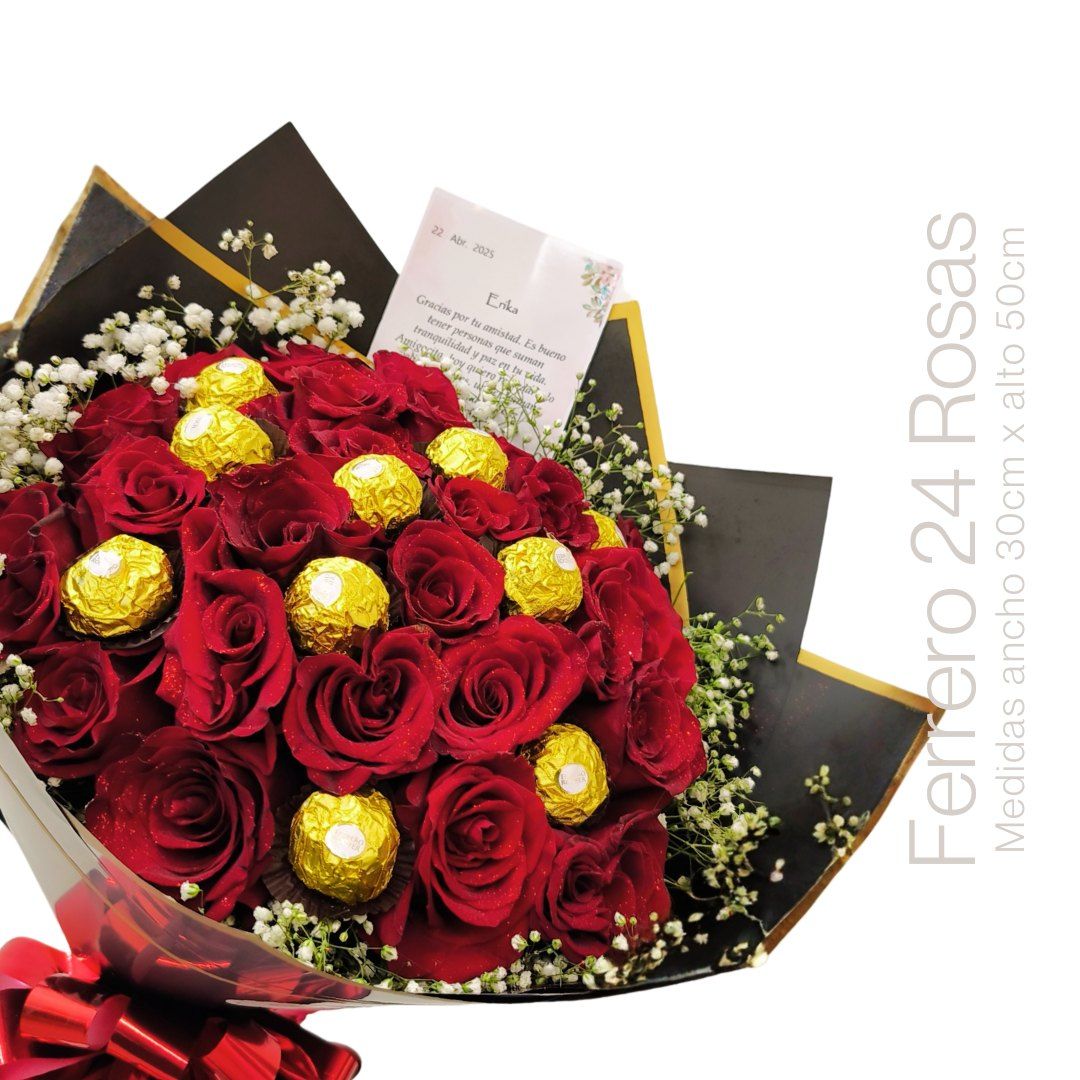 BOUQUET FERRERO 24 ROSAS