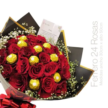 Imagen del producto BOUQUET FERRERO 24 ROSAS