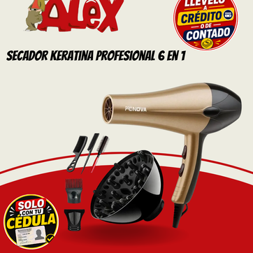 Imagen del producto Secador Keratina Profesional 6 en 1